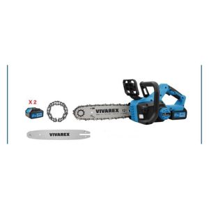اره زنجیری شارژی ویوارکس مدل VR2412V-CS ۳۰ سانت دو باتری براشلس